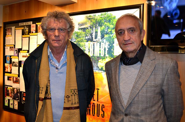 Roland Nivet, porte parole national du Mouvement pour la Paix et Francis Lenne, général retraité de l'Armée de l'air